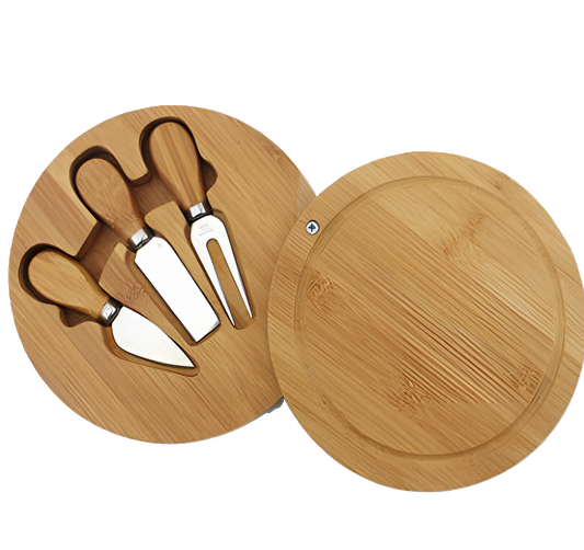 TABLA DE QUESO 25CM Bambu + 3 ACCESORIOS